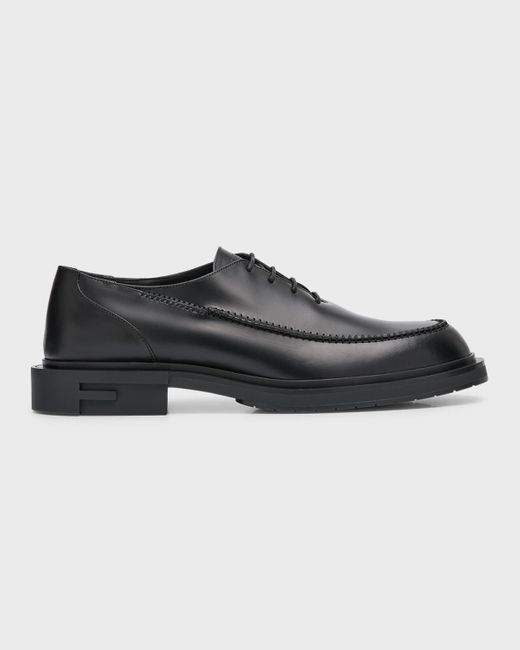 Fendi Black Frame Leather Derby Shoes for men
