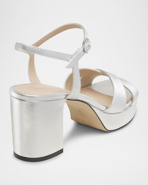 Stuart Weitzman Metallic Dayna Platform 80 Sandals