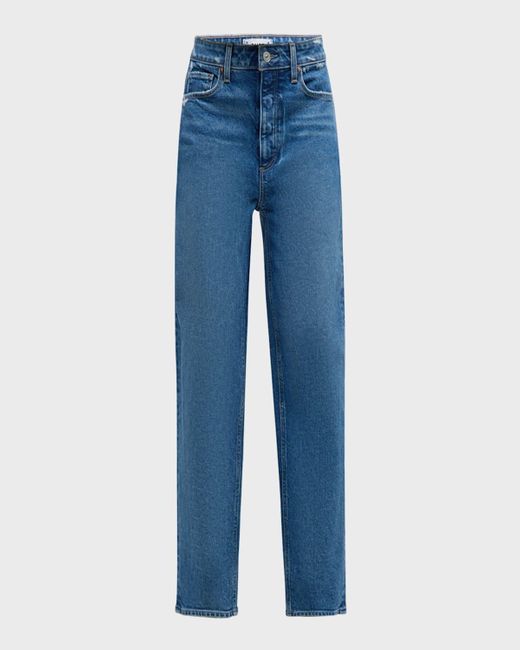 PAIGE Blue Alexis Straight Button-Fly Jeans