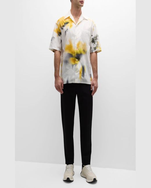 Alexander McQueen Multicolor Obscured Flower Camp Shirt for men
