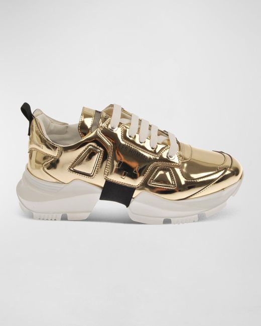 Les Hommes Metallic Chunky Low-top Sneakers for men