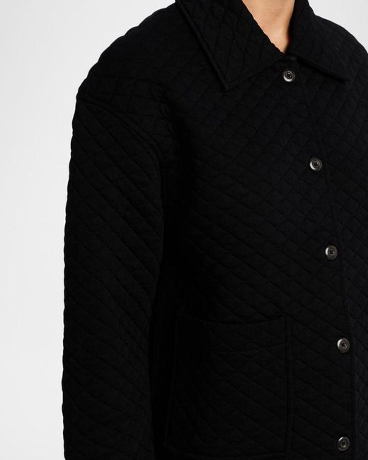 Vince Black Quilted Boxy Jacket