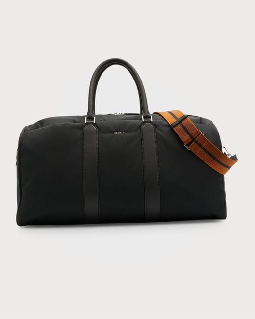 Zegna Holdall 55 Technical Fabric Duffle Bag in Black for Men Lyst