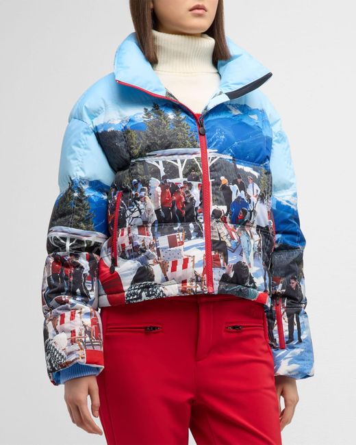 Perfect Moment Red Nevada Colorblock Duvet Jacket