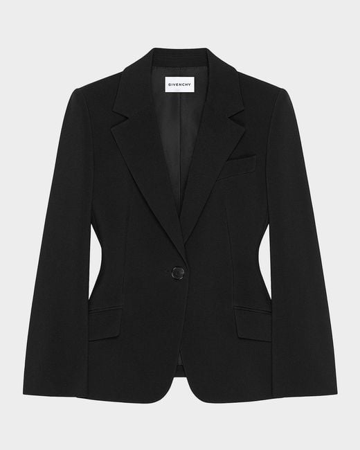 Givenchy Black Single-Breasted Blazer Jacket