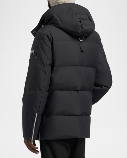 Moose Knuckles Black Apos;S Cloud 3Q Quilted Down Jacket for men