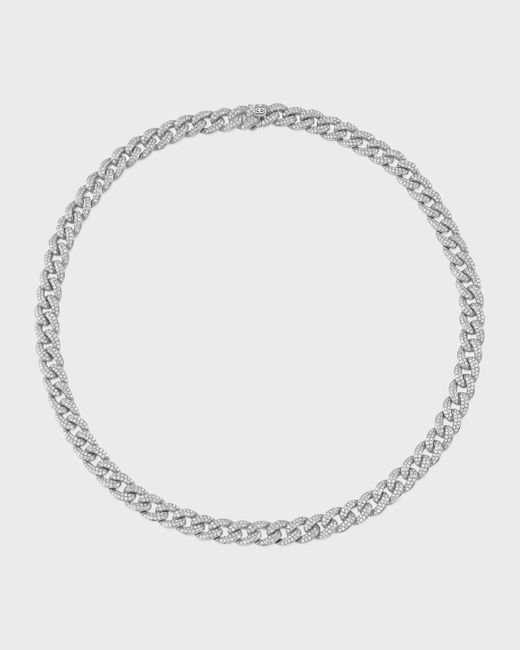 Sydney Evan 14k White Gold Diamond Pave-link Necklace