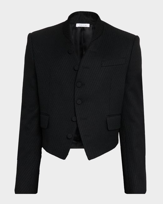 McQueen Black Apos;S Shrunken Exploded Tweed Blazer for men
