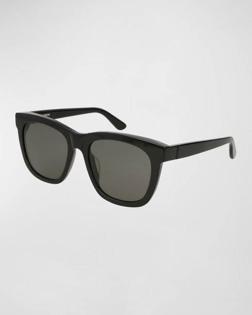 Saint Laurent Black Sl M24K Oversize Square Acetate Sunglasses for men