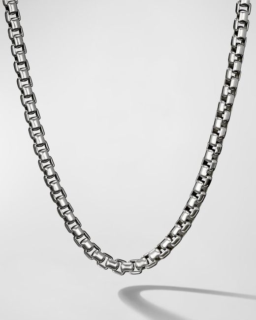 David Yurman Metallic Box Chain Necklace In Silver, 5.2mm, 22"l for men
