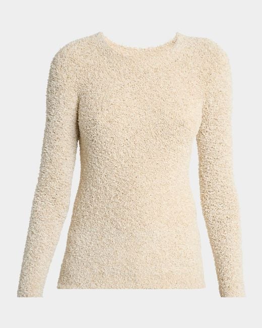 Isabel Marant Natural Bethany Textured Crewneck Sweater