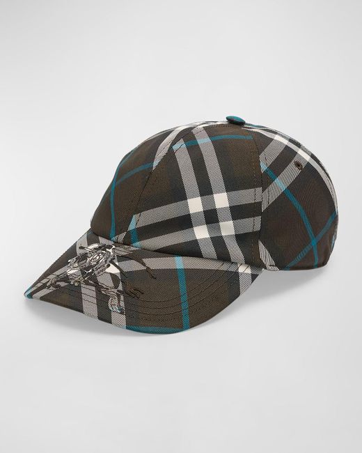 Burberry Multicolor Ekd Check Baseball Cap