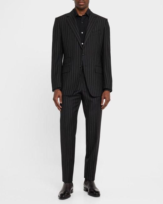 Tom Ford Black Apos;S O & Apos;Connor Sharp Stripe Suit for men