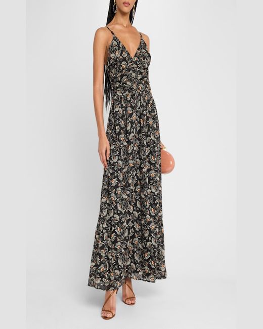 Rails White Palm Maxi Dress