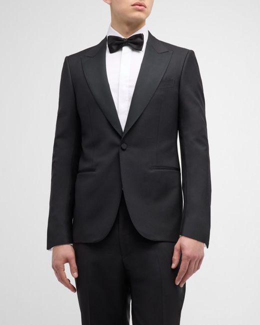 Zegna Black Apos;S Wool-Mohair Solid Tuxedo for men