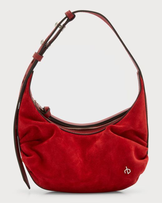 Rag & Bone Commuter Mini Suede Hobo Bag in Red Lyst