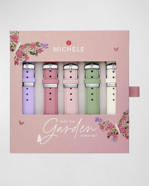 Michele 18mm Pearlized Silicone Watch Strap Gift Set in Pink Lyst