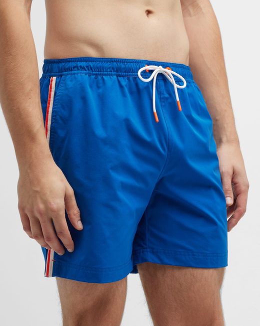 Swims Blue Amalfi Side-Stripe Swim Shorts for men