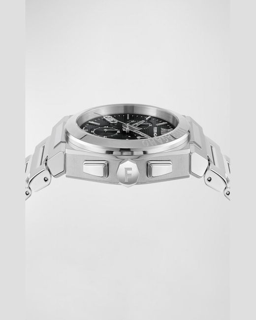 Ferragamo Gray Vega Chrono Bracelet Watch, 42Mm for men