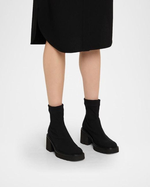 Pedro Garcia Zilia Stretch Nylon Ankle Booties in Black | Lyst