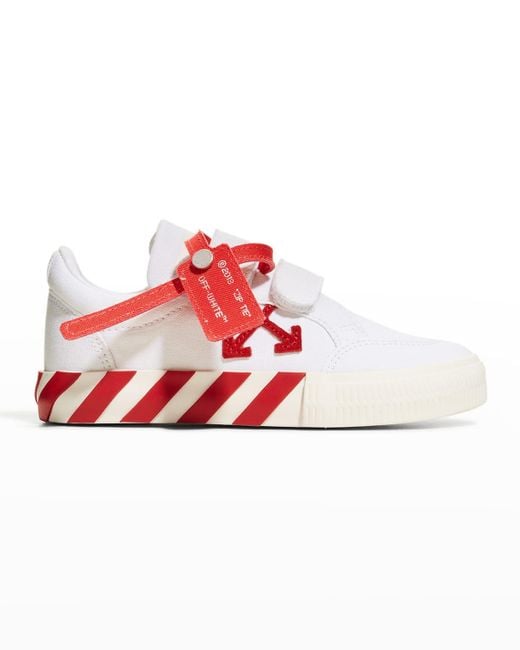 Off-White c/o Virgil Abloh Kid's Arrow Canvas Low-top Sneakers, Toddler ...