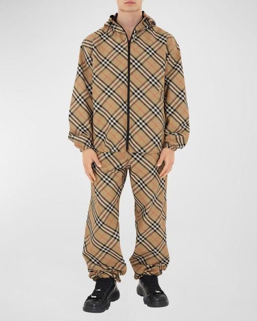 Burberry Natural Check Twill Drawstring Pants for men