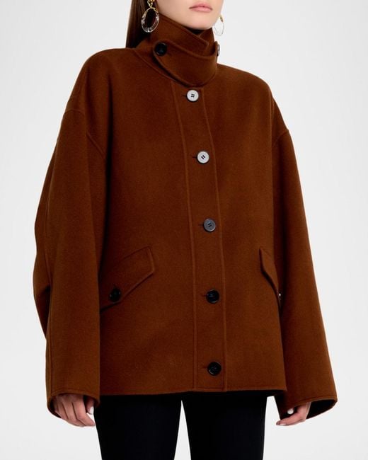 IRO Brown Mizara Oversized Wool Jacket