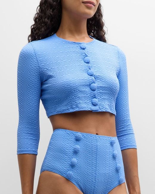 Lisa marie fernandez seersucker 2024 cardigan