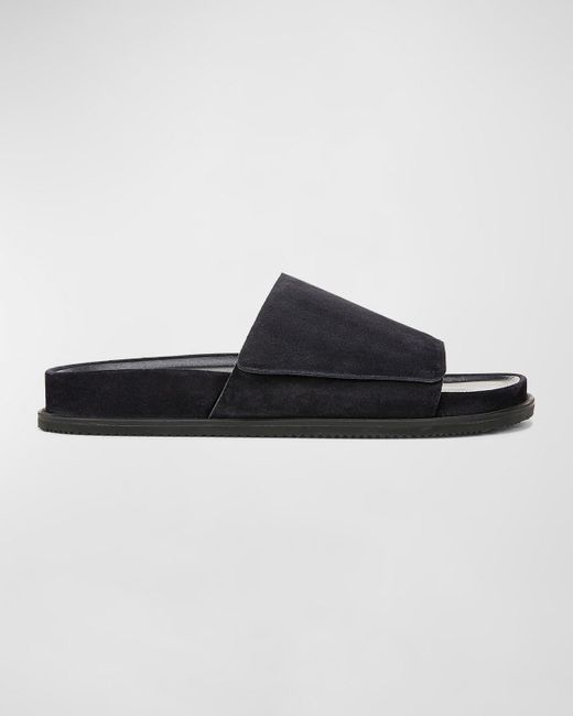 Vince Blue Del Rey Leather Slide Sandals for men