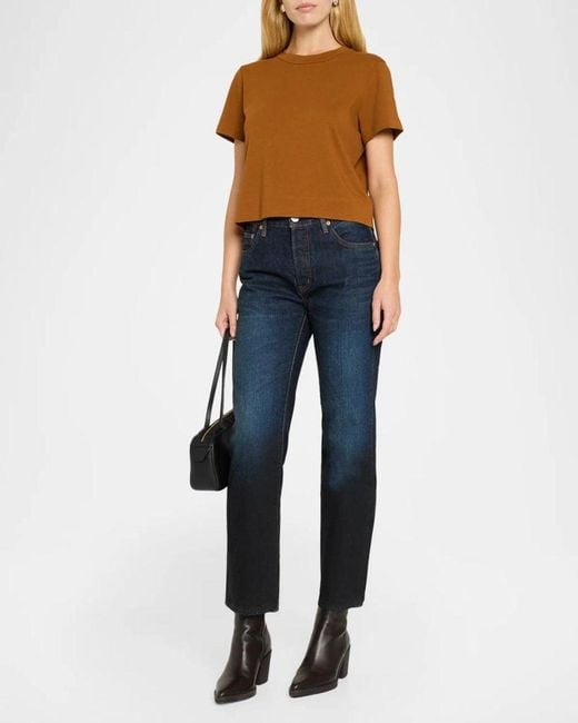 FRAME Brown The Boxy Tee