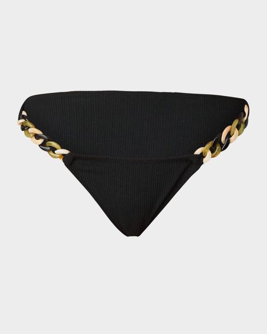 Shoshanna Black Chain Classic Bikini Bottoms