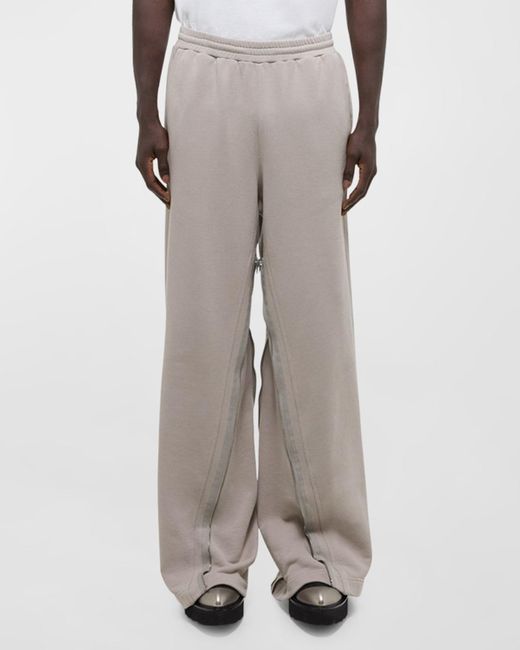 Helmut Lang Gray Gusset Cotton Sweatpants for men
