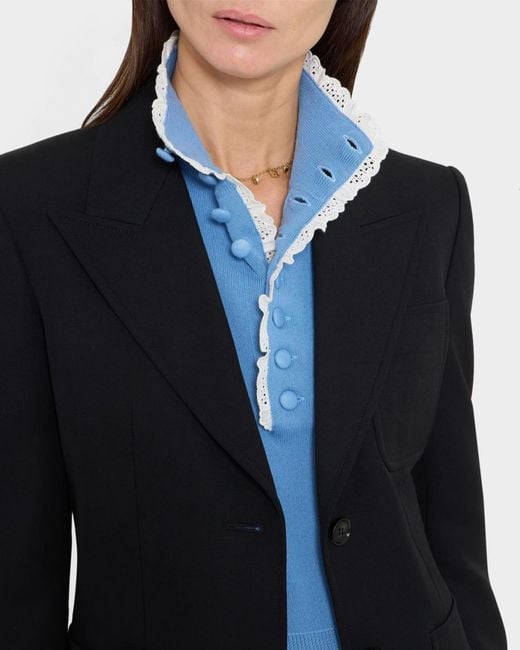 Chloé Black Wool Single-Breasted Blazer