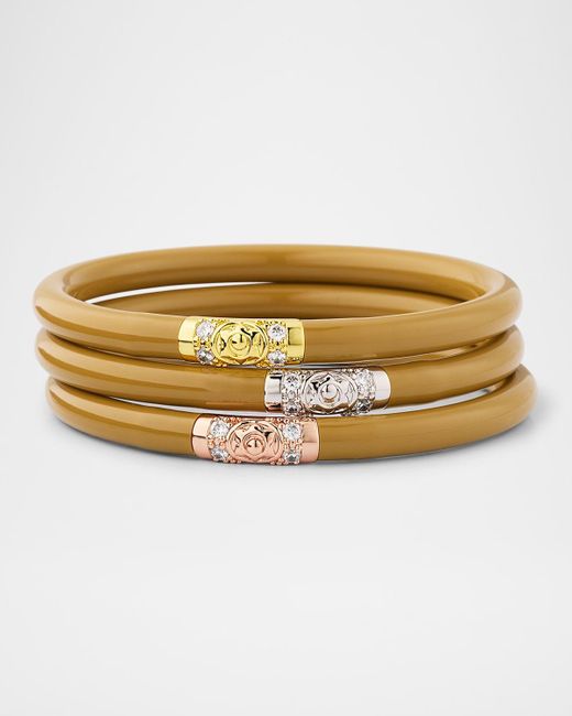 BuDhaGirl Sand Three Kings All Weather Bangle Bracelets, Set Of