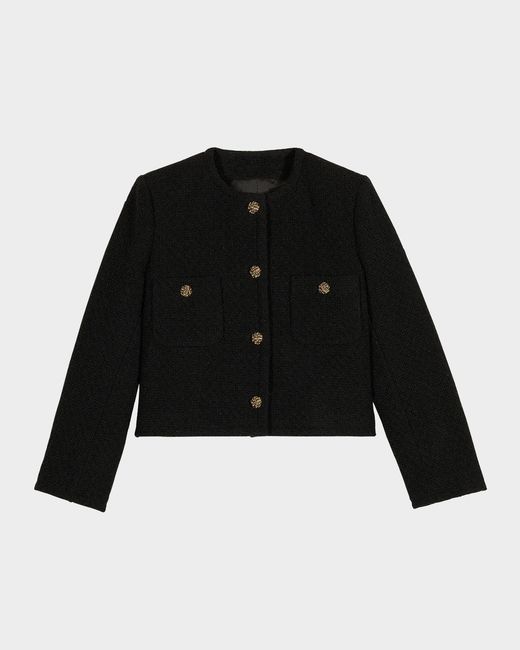 Ba&sh Black Meredith Bouclé Jacket