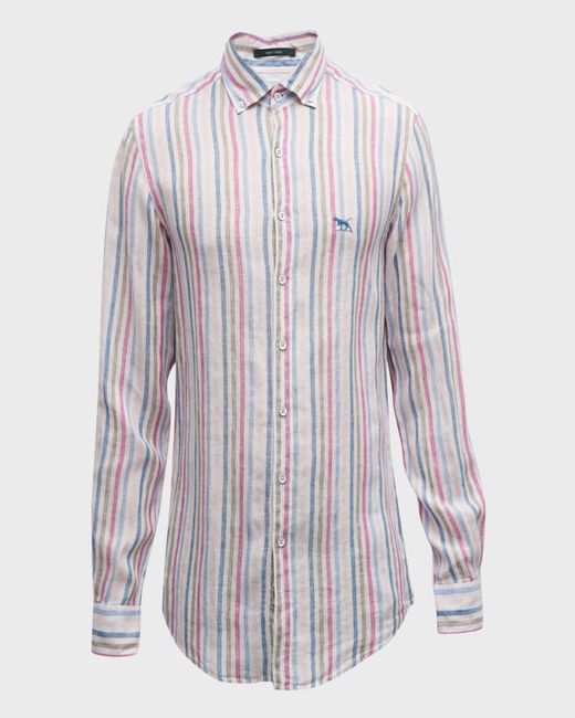Rodd & Gunn Gray Gimmerburn Stripe Slim Fit Sport Shirt for men