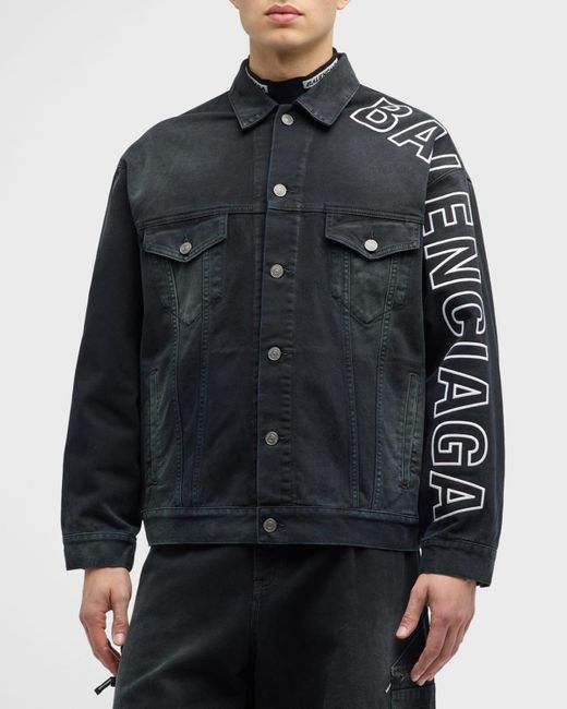 Balenciaga Black Outline Large Fit Jacket