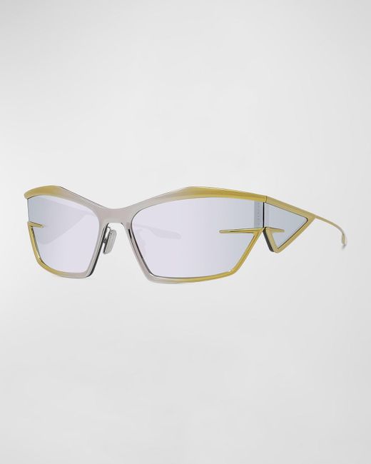Givenchy Metallic Givcut Mixed-media Shield Sunglasses