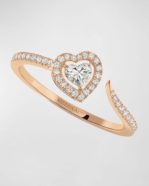 Messika White Joy 18k Rose Gold Diamond Ring, Eu 51 / Us 5.75