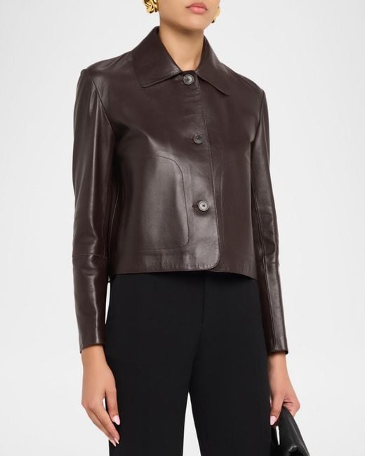 Arma Brown Emy Buttery Leather Jacket