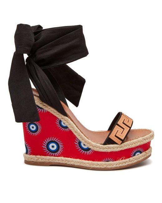 Christian Louboutin Athina Des Cyclades Ankle wrap Espadrilles in