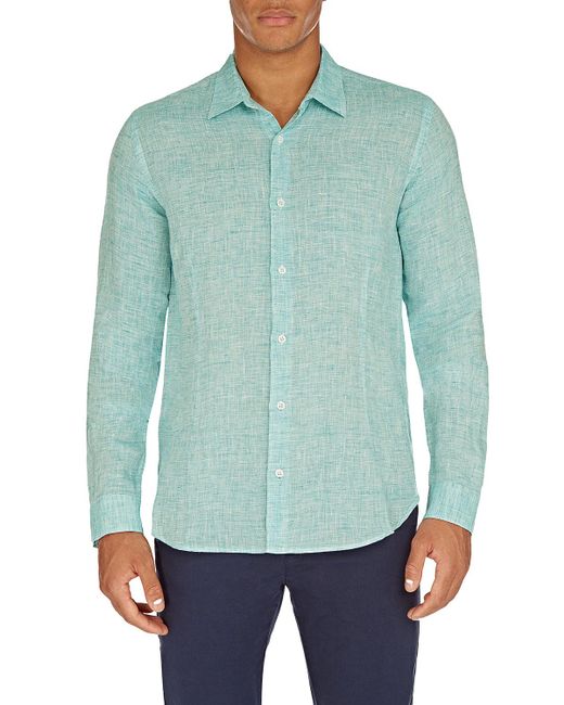 Buy Blue Mens Morton Tailored Linen 