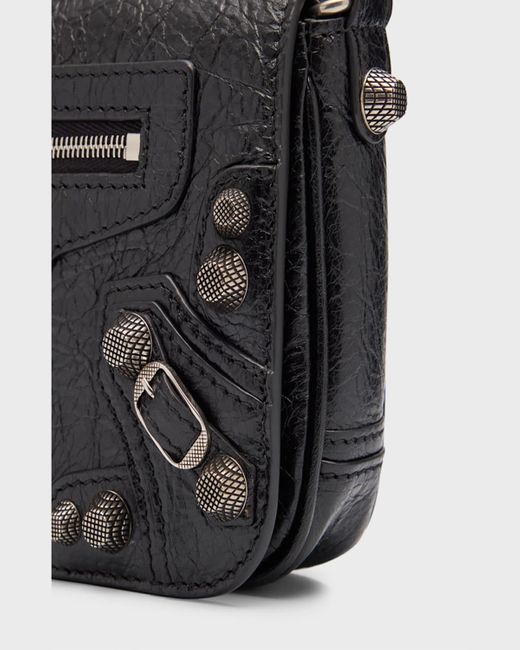 Balenciaga Black Le Cagole Mini Flap Crossbody Bag for men