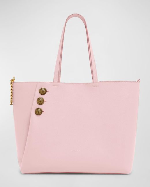 Balmain Pink Embleme Shopper Tote Bag