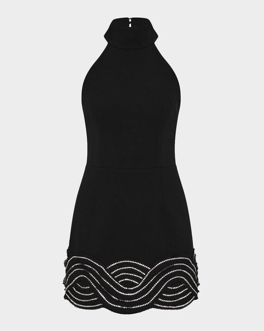 vieno keyhole fitted mini dress - black VIENO KEYHOLE FITTED MINI DRESS main image 1