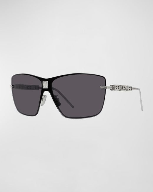 Givenchy Black 4g Metal Alloy Shield Sunglasses