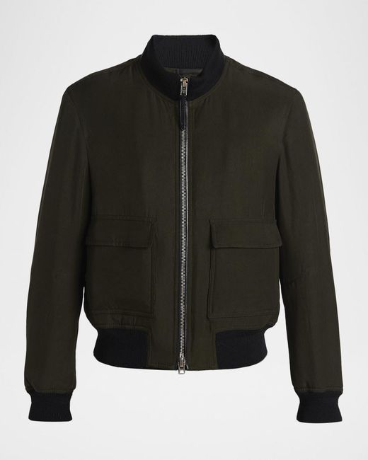 Tom Ford Black Apos;S Flap-Pocket Bomber Jacket for men