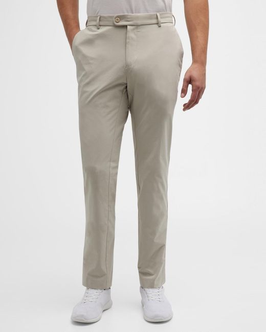 Peter Millar Gray Surge Performance Stretch Trousers for men