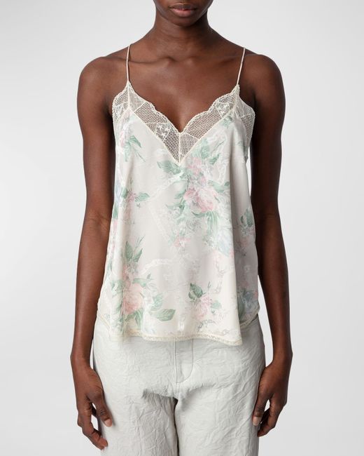 Zadig & Voltaire Multicolor Christy Floral Silk Camisole