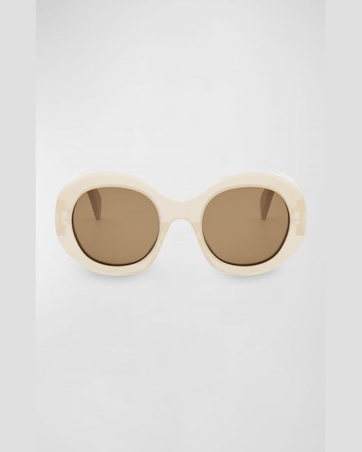 Céline Natural Triomphe Acetate Oval Sunglasses for men